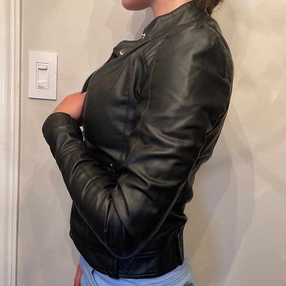 VERO MODA VEGAN LEATHER JACKET - Picture 2 of 9